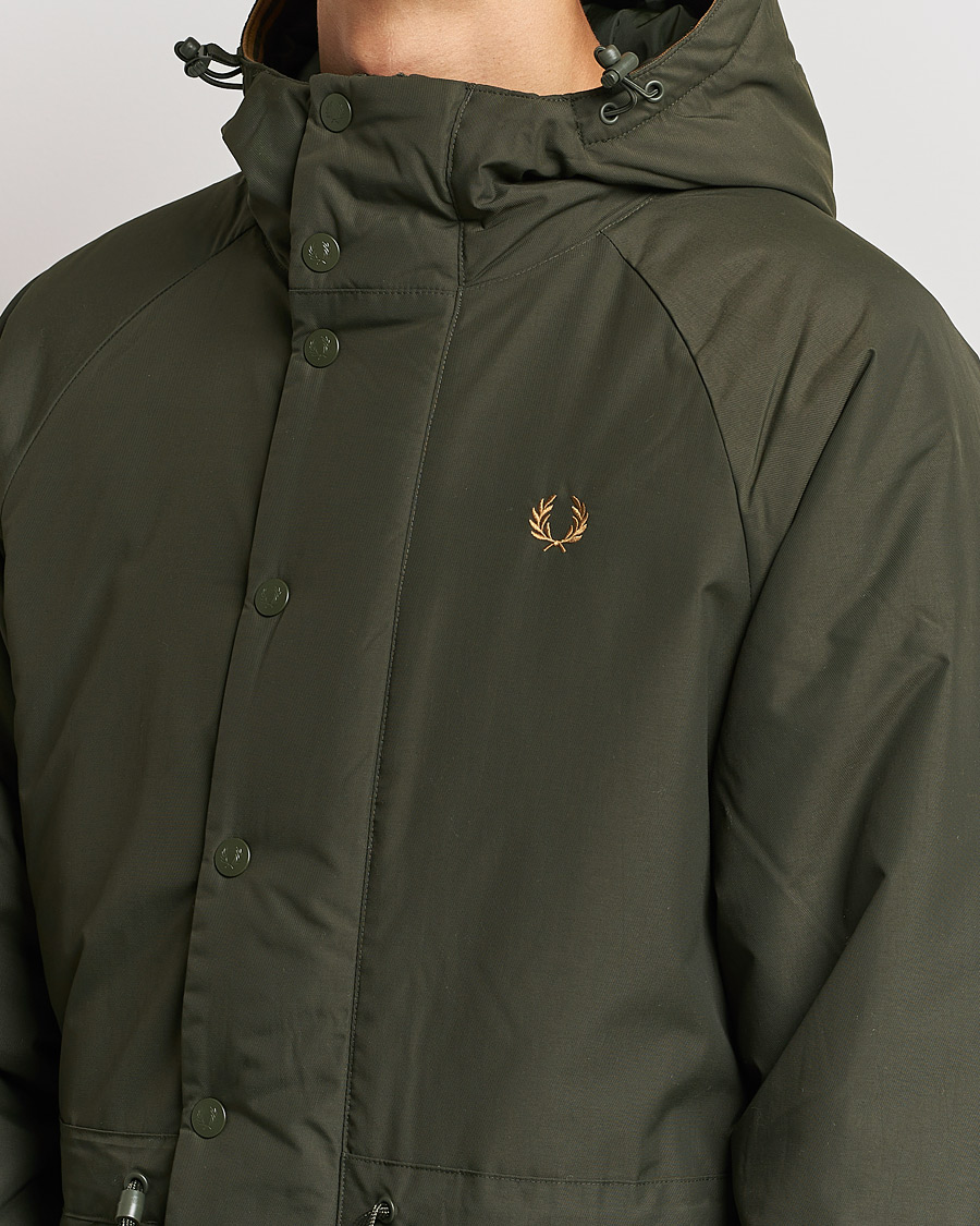 Uomini | Giacche | Fred Perry | Padded Zip Through Parka Hunting Green