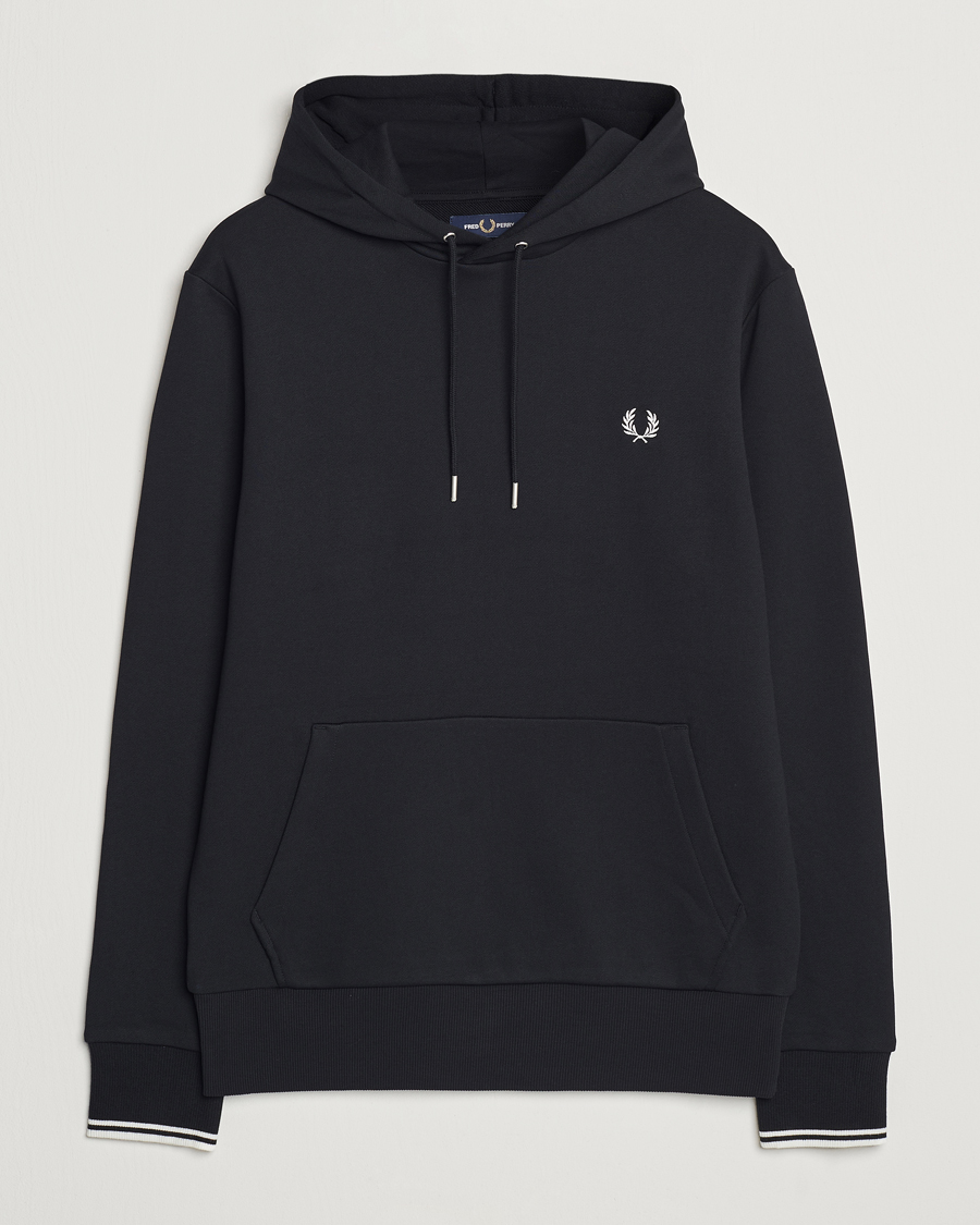 Uomini | Maglieria | Fred Perry | Tipped Hoodie Black