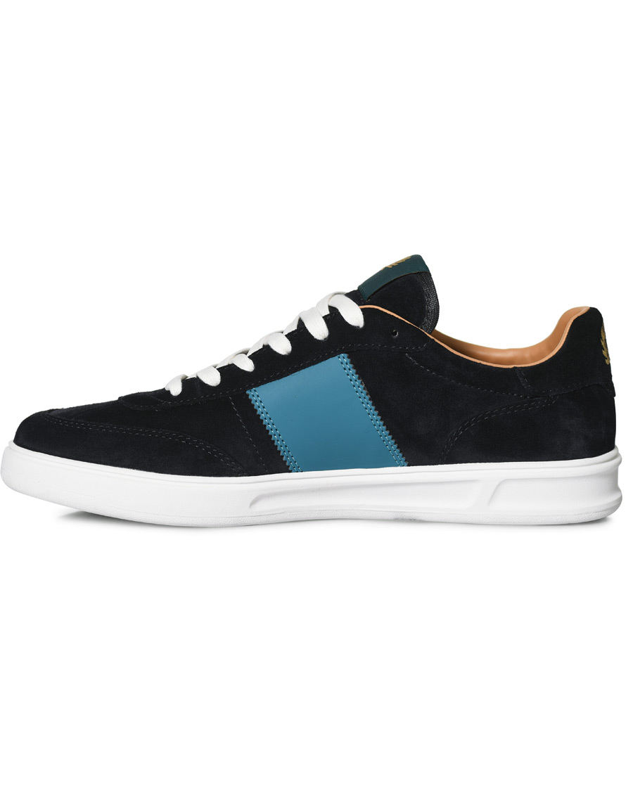Uomini | Fred Perry Suede Panel Sneakers Navy | Fred Perry | Suede Panel Sneakers Navy