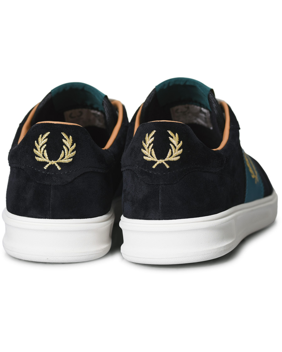 Uomini | Fred Perry Suede Panel Sneakers Navy | Fred Perry | Suede Panel Sneakers Navy
