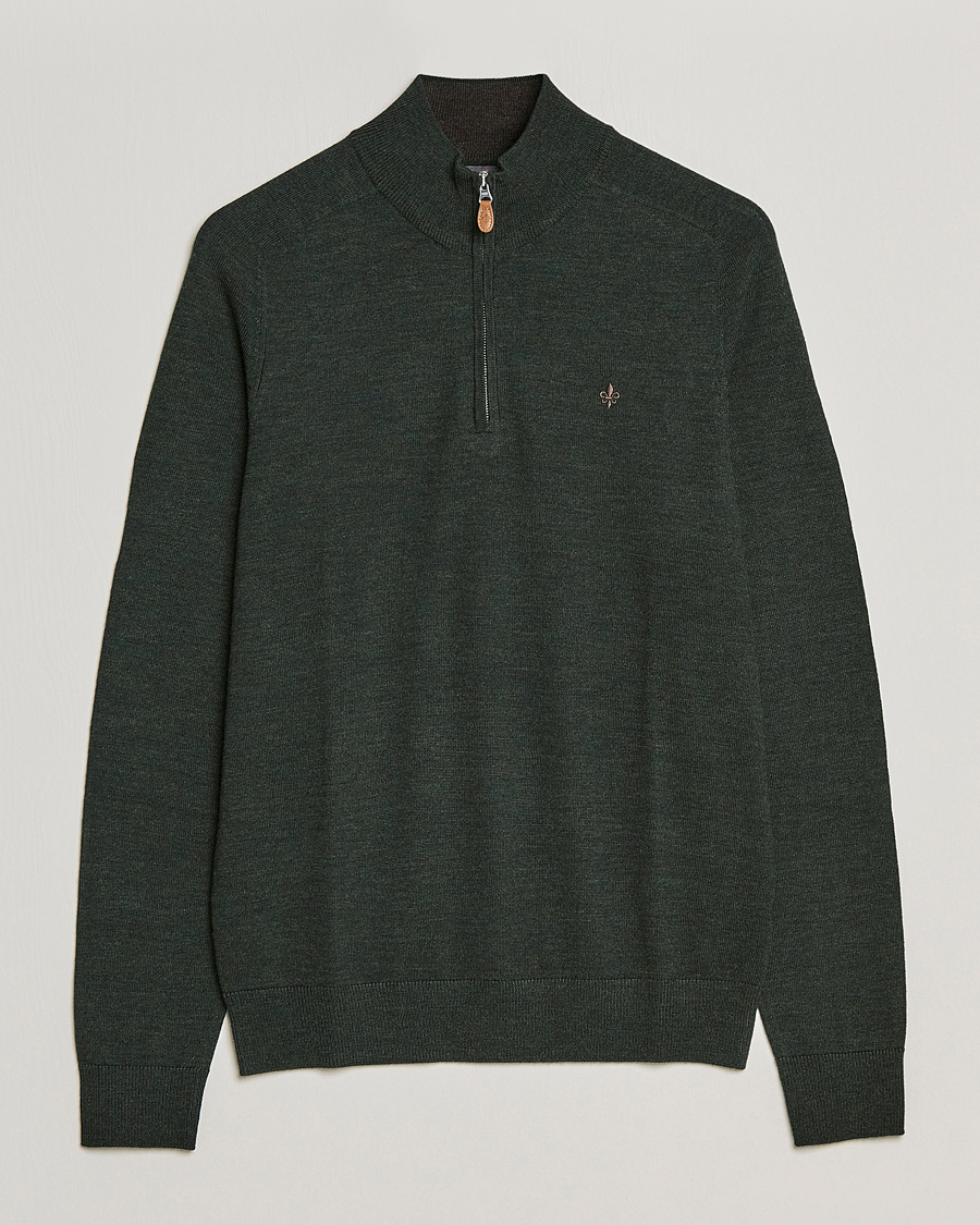 Uomini | Maglieria | Morris | John Merino Half Zip Olive