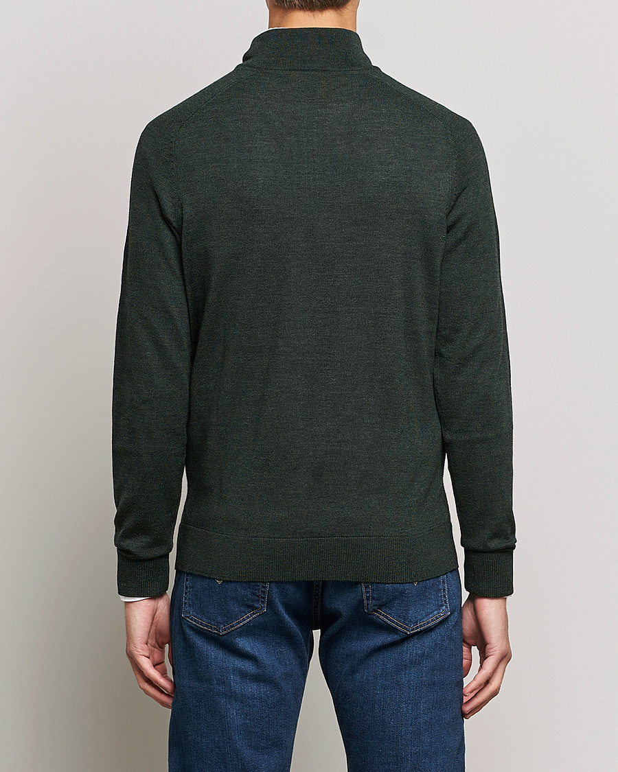 Uomini | Maglieria | Morris | John Merino Half Zip Olive