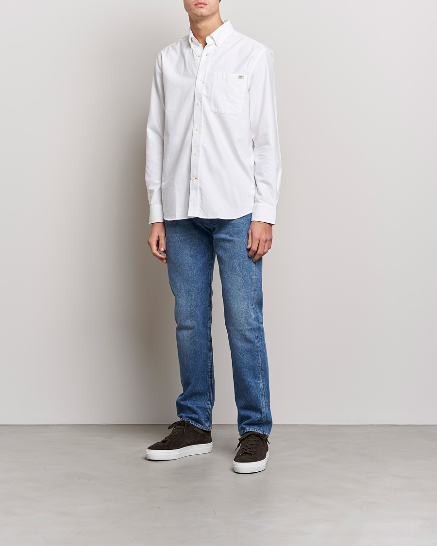 Uomini | Camicie | Morris | Original Brushed Oxford Shirt White