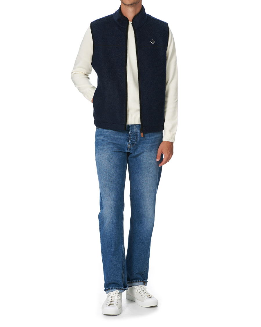 Uomini | Gilet | Morris | Whitfield Pile Vest Navy