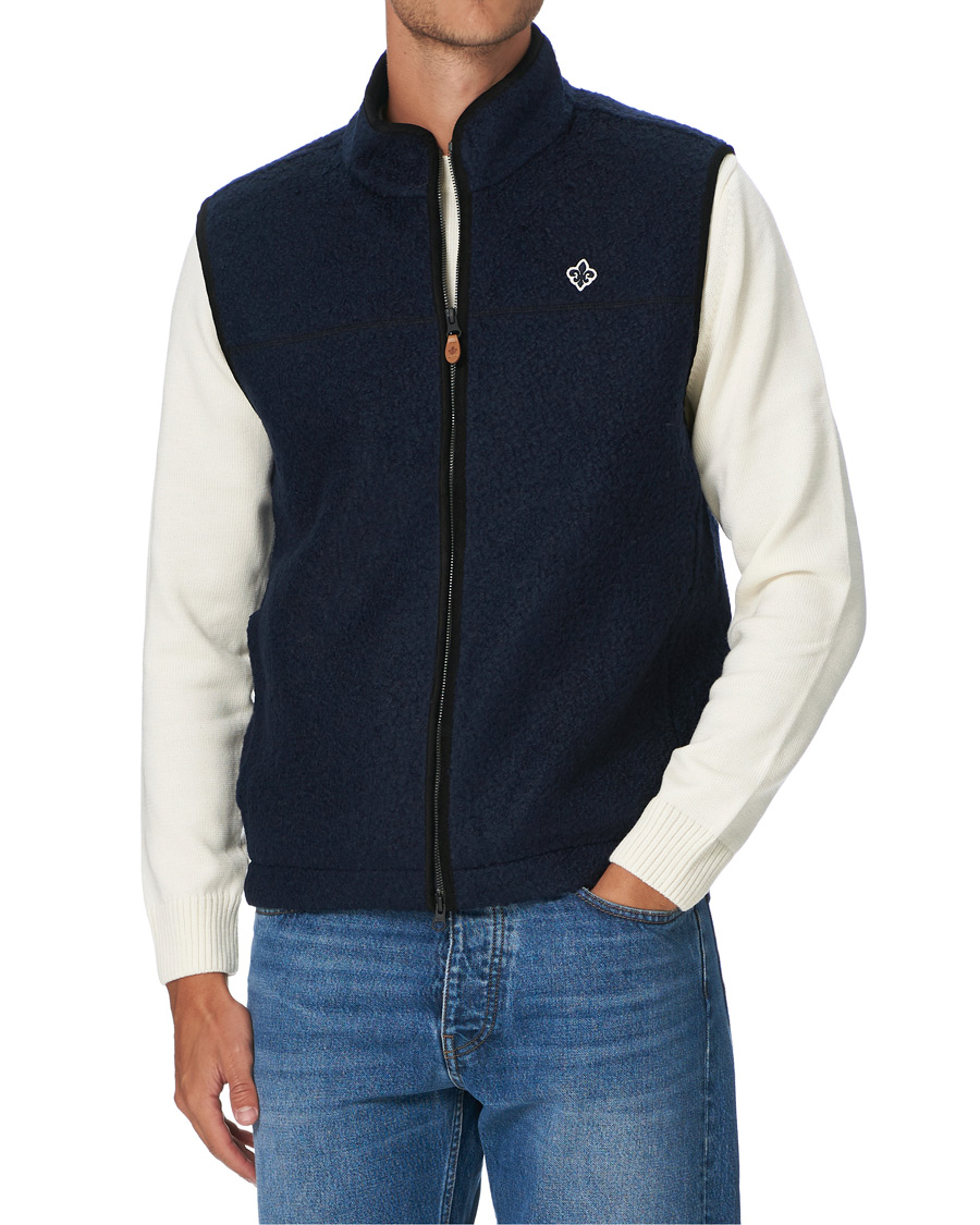 Uomini | Gilet | Morris | Whitfield Pile Vest Navy
