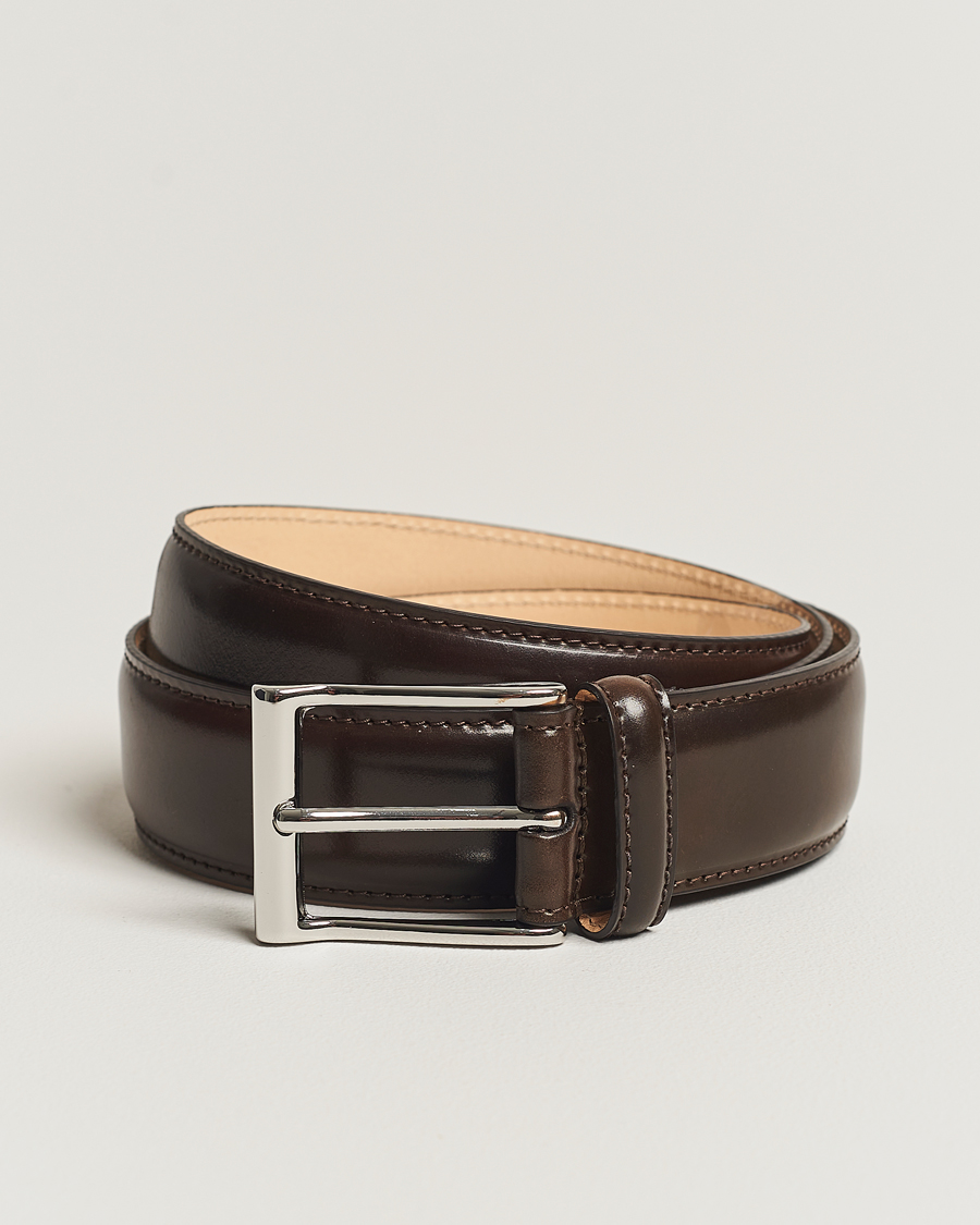 Uomini | Cinture | Crockett & Jones | Belt 3.2 cm Dark Brown Cordovan