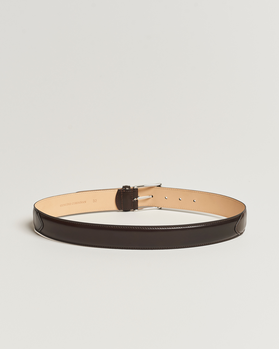 Uomini | Cinture | Crockett & Jones | Belt 3.2 cm Dark Brown Cordovan