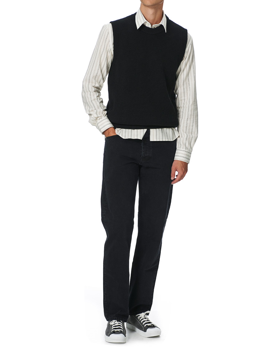 Uomini | Camicie | Sunflower | Dan Striped Cotton Shirt Off White