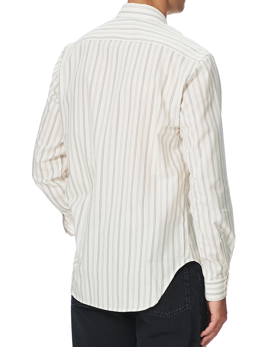 Uomini | Camicie | Sunflower | Dan Striped Cotton Shirt Off White