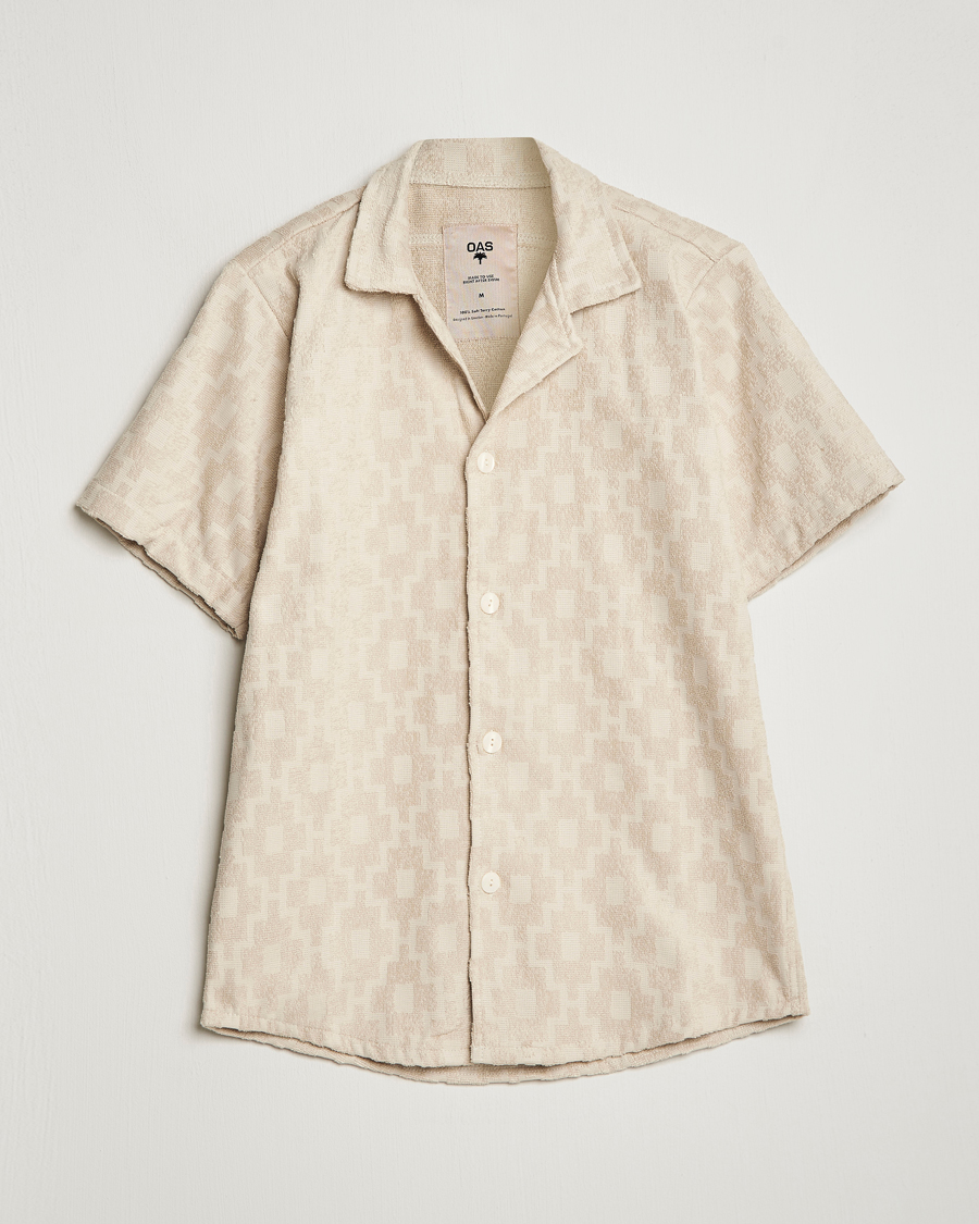 Uomini | Camicie | OAS | Machu Terry Short Sleeve Shirt Beige