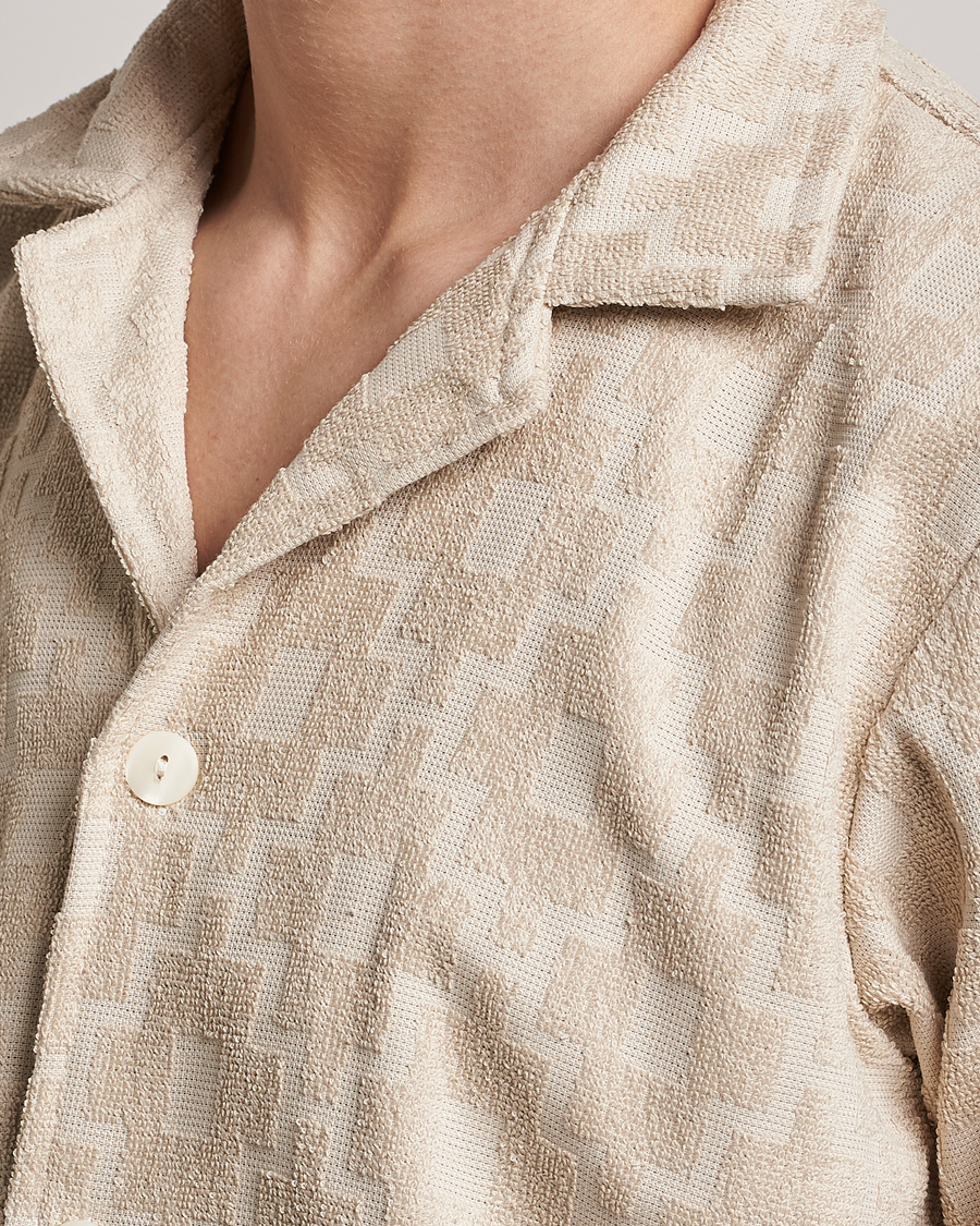 Uomini | Camicie | OAS | Machu Terry Short Sleeve Shirt Beige