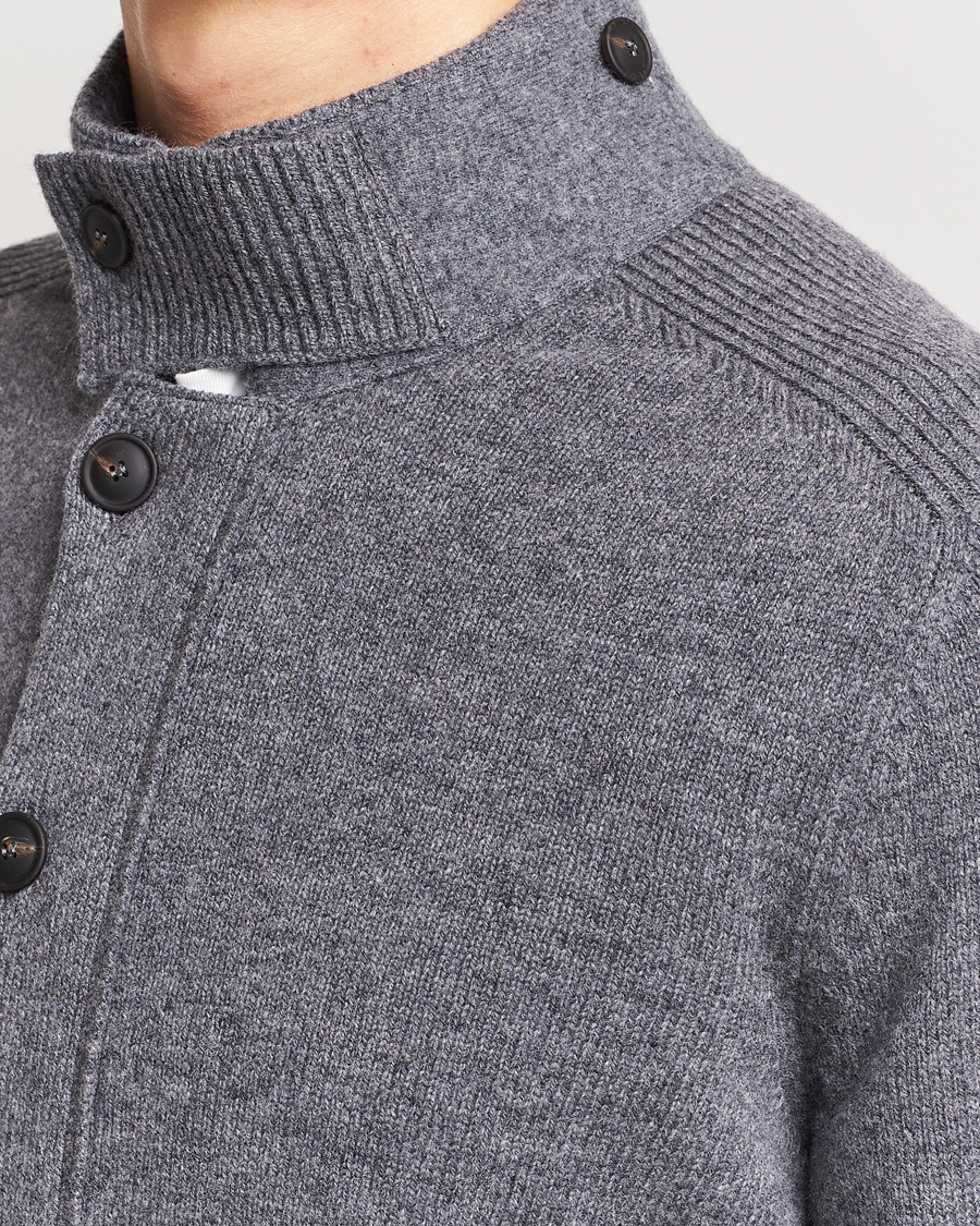 Uomini | Maglieria | Gran Sasso | Heavy Wool Cardigan Grey Melange