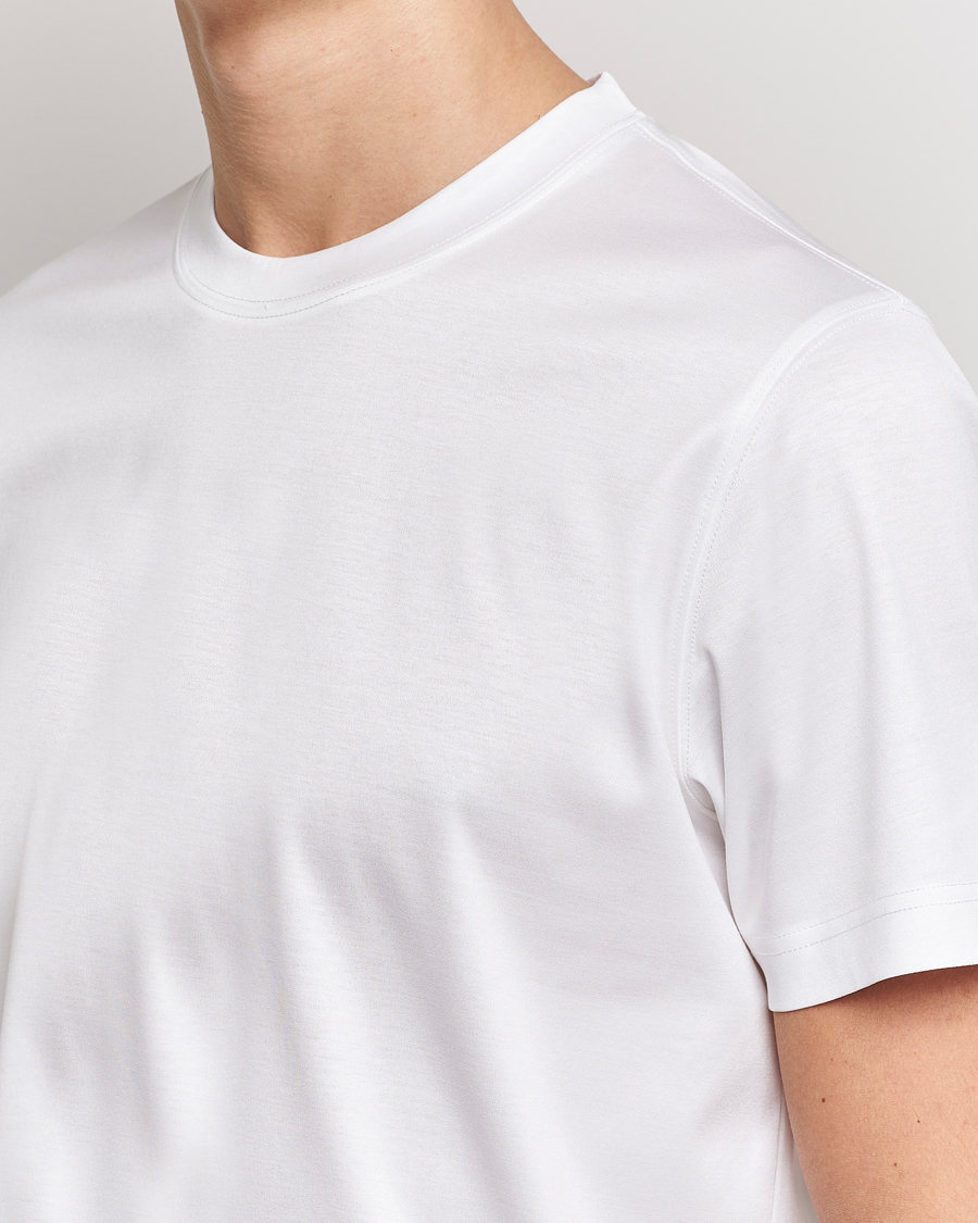 Uomini | T-shirt | Eton | Filo Di Scozia Cotton T-Shirt White