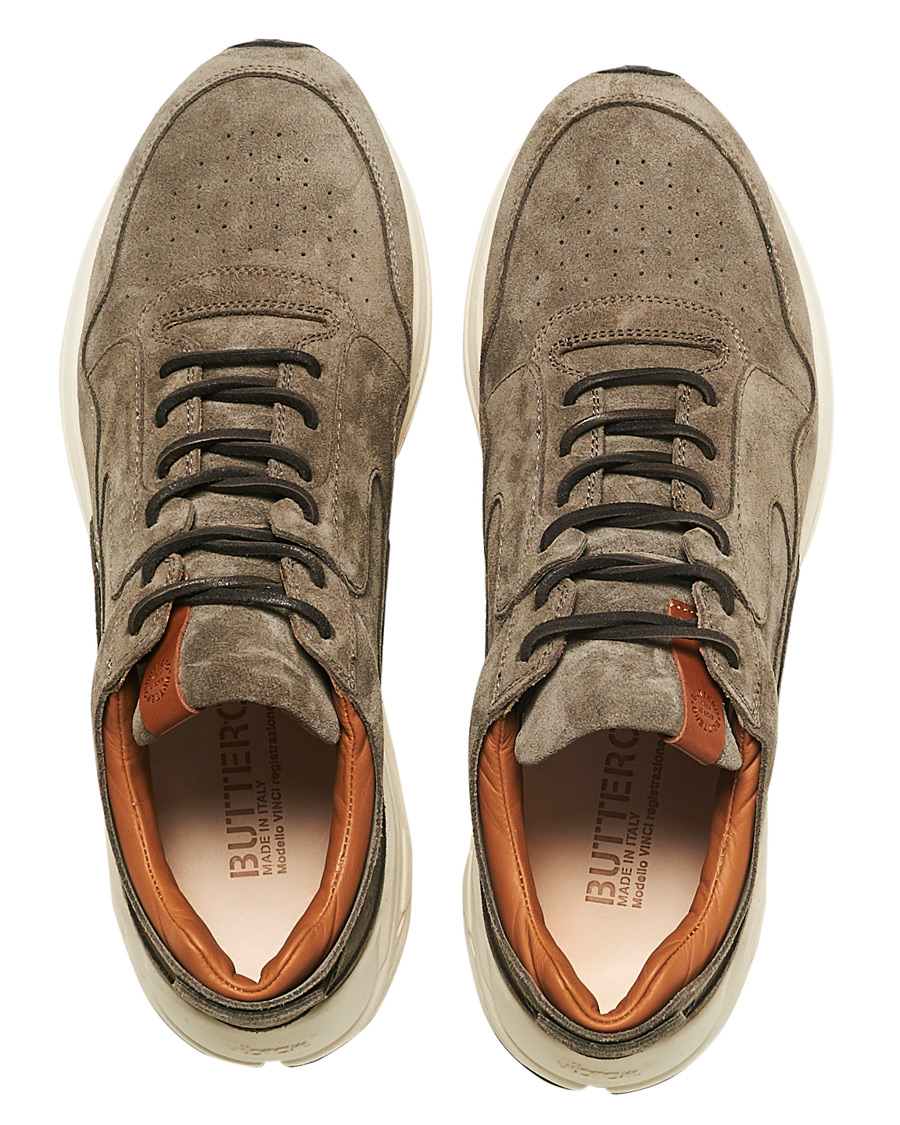 Uomini | Buttero Vinci Suede Running Sneaker Taupe | Buttero | Vinci Suede Running Sneaker Taupe
