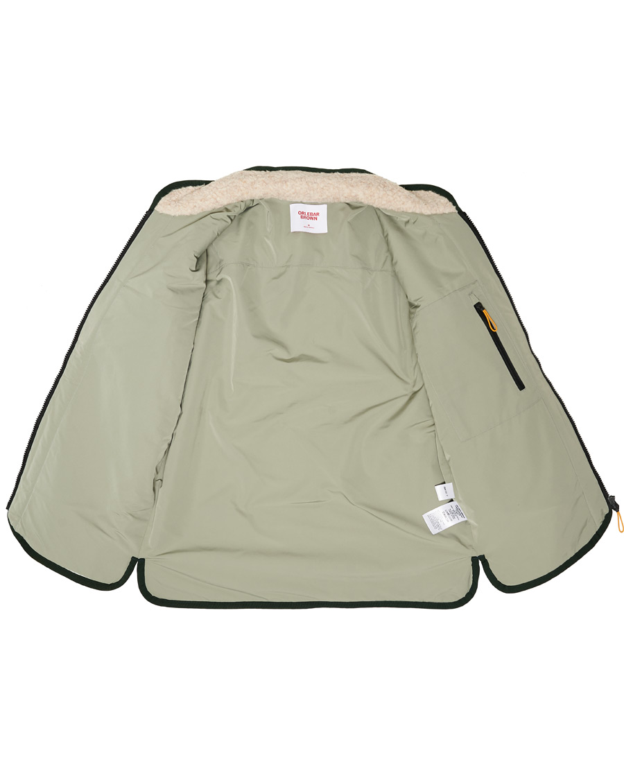 Uomini | Maglieria | Orlebar Brown | Baird Fleece Full Zip Dune/Artichoke