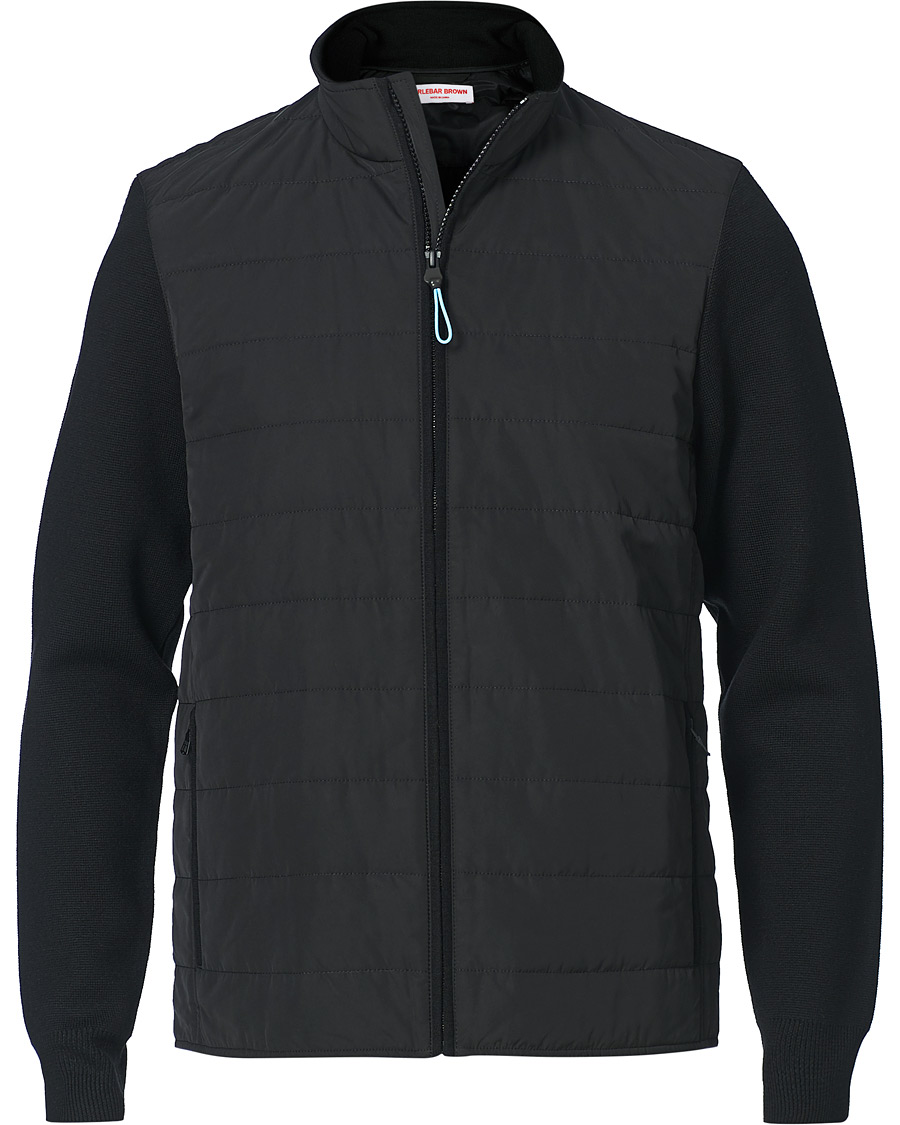 Uomini | Maglieria | Orlebar Brown | Terrence Hybrid Full Zip Black
