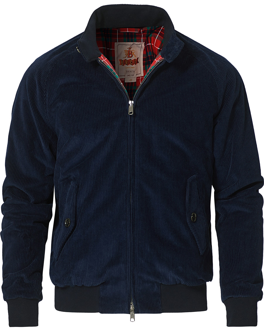 Uomini | Giacche | Baracuta | G9 Padded Corduroy Harrington Jacket Navy
