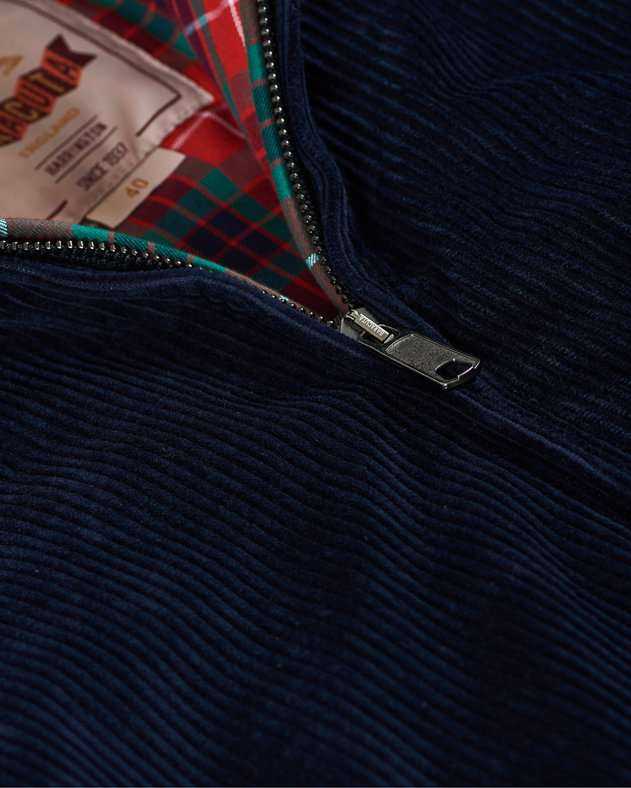 Uomini | Giacche | Baracuta | G9 Padded Corduroy Harrington Jacket Navy