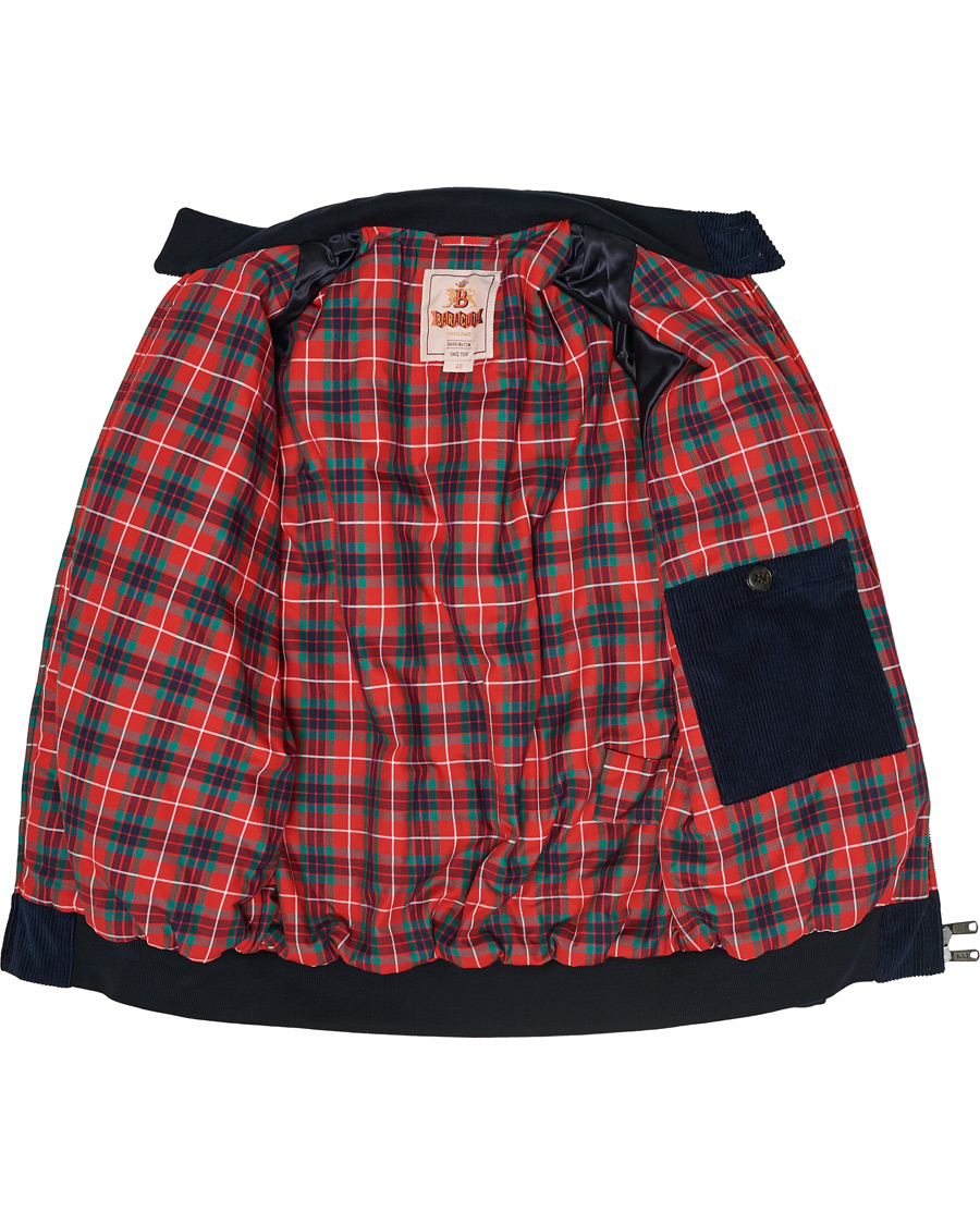 Uomini | Giacche | Baracuta | G9 Padded Corduroy Harrington Jacket Navy