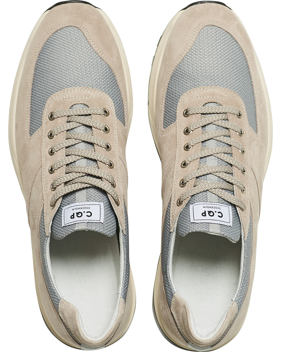 Uomini | C.QP Stride Suede/Mesh Running Sneaker Stone Grey | CQP | C.QP Stride Suede/Mesh Running Sneaker Stone Grey