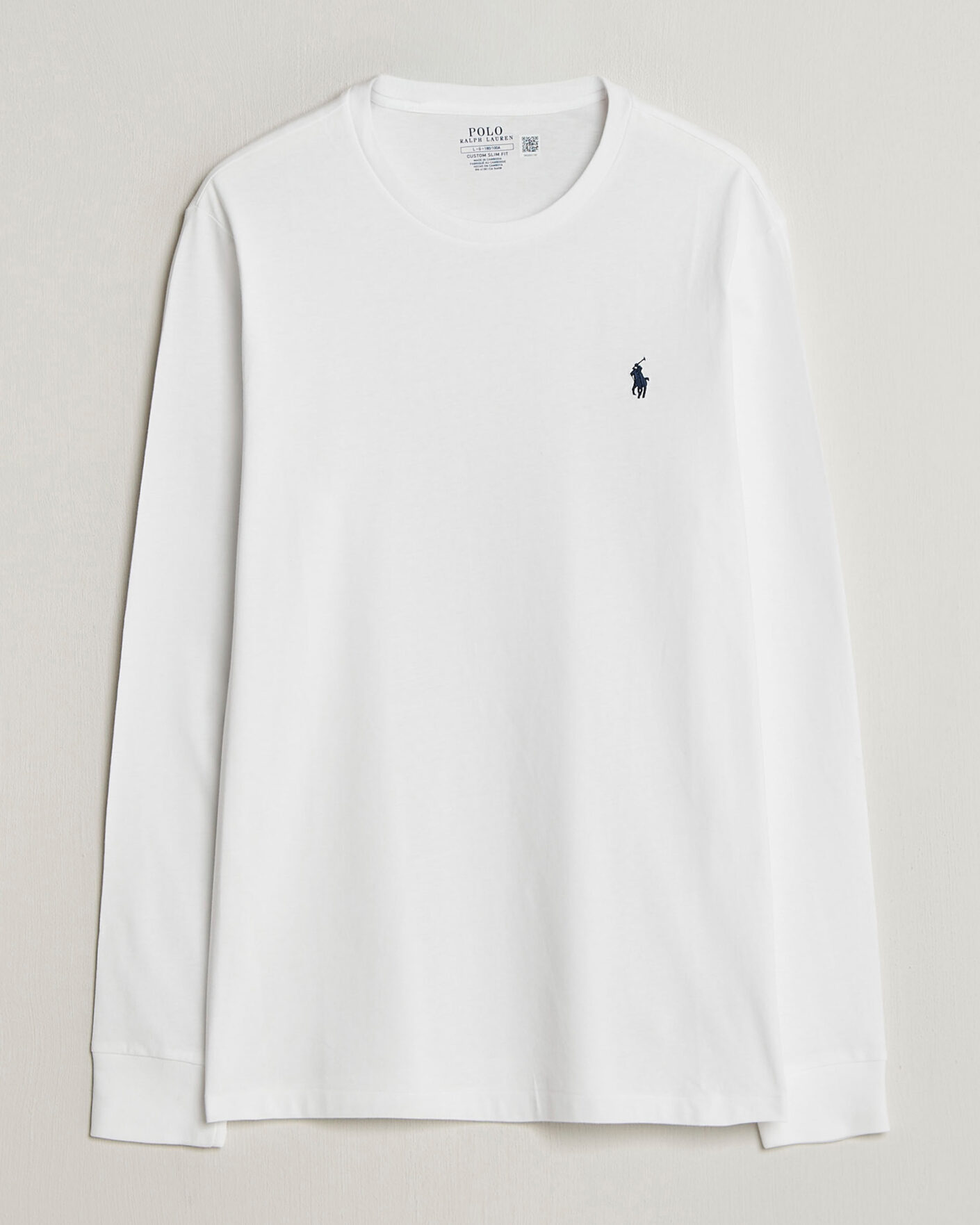 Uomini | T-shirt | Polo Ralph Lauren | Custom Slim Fit Long Sleeve Tee White