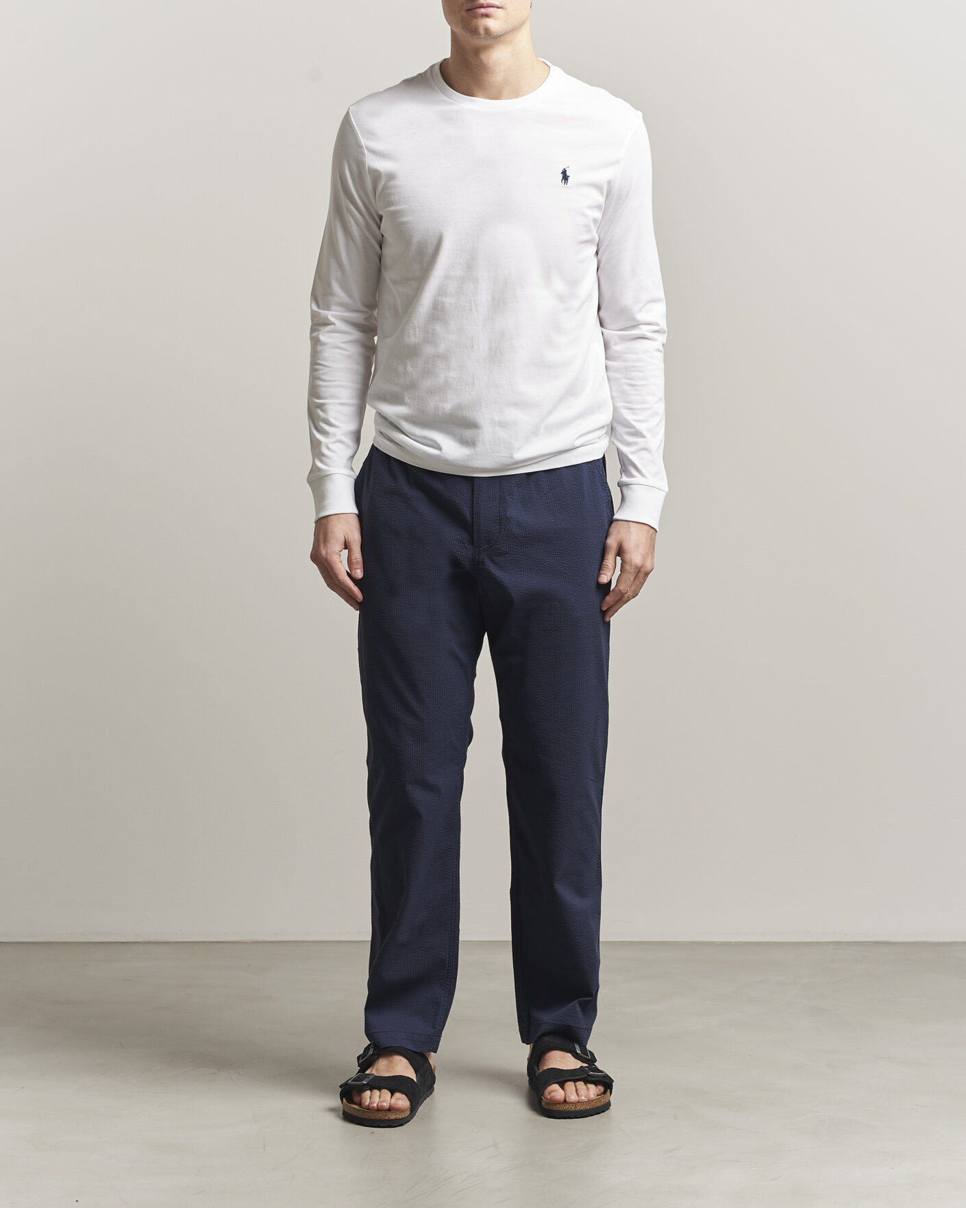 Uomini | T-shirt | Polo Ralph Lauren | Custom Slim Fit Long Sleeve Tee White
