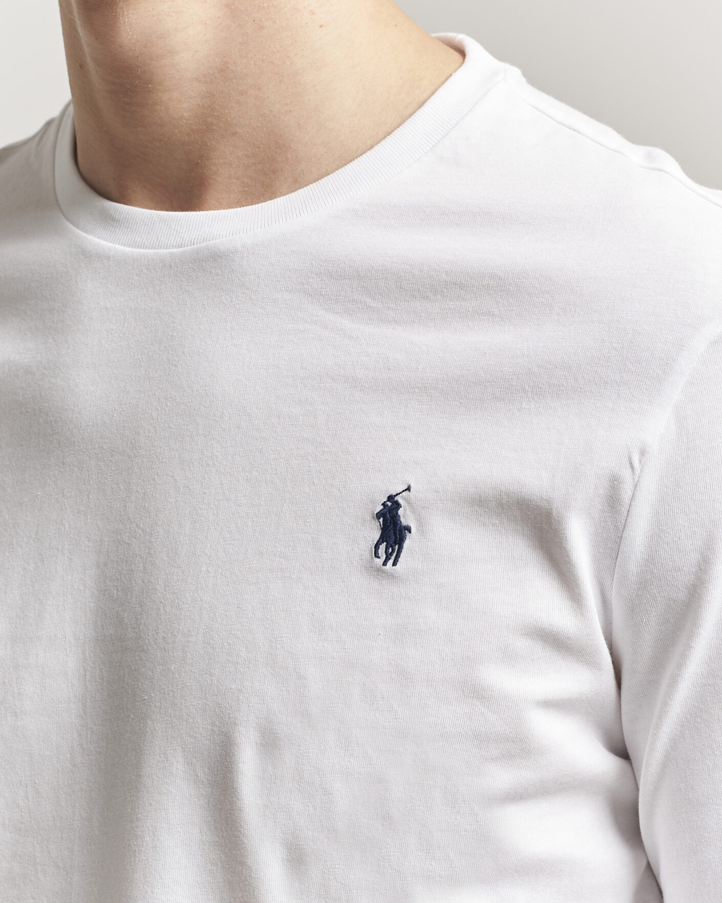 Uomini | T-shirt | Polo Ralph Lauren | Custom Slim Fit Long Sleeve Tee White