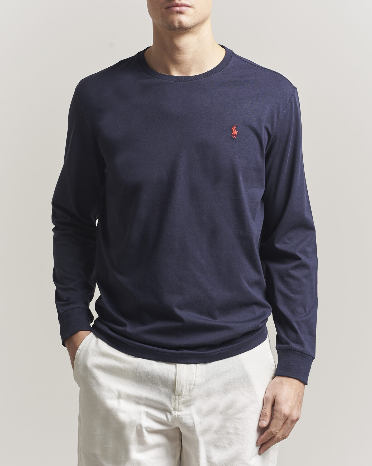 Uomini | T-shirt | Polo Ralph Lauren | Custom Slim Fit Long Sleeve Tee Ink