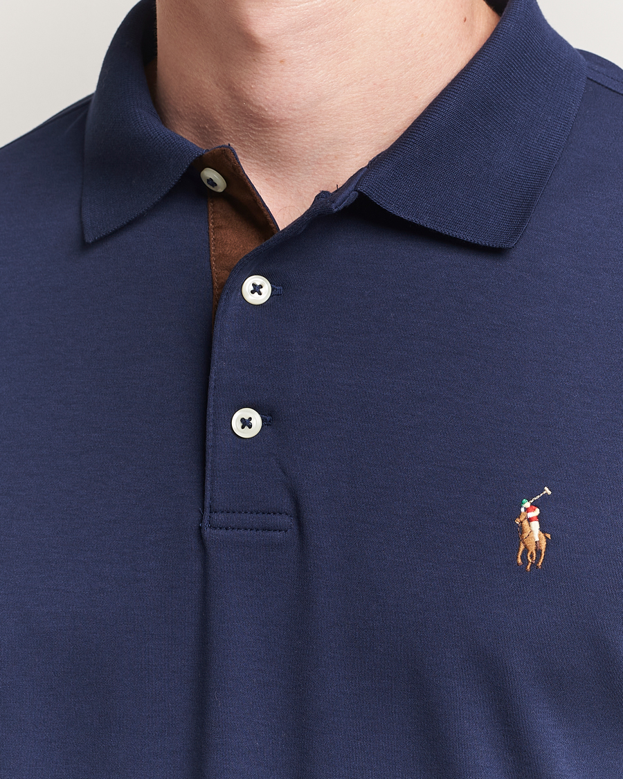 Uomini | Polo | Polo Ralph Lauren | Pima Cotton Custom Fit LS Polo Refined Navy