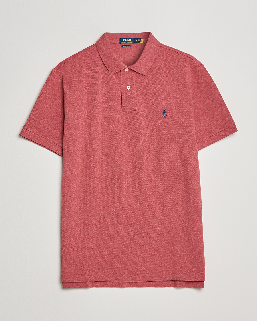 Uomini | Polo | Polo Ralph Lauren | Custom Slim Fit Polo Venetian Red Heather