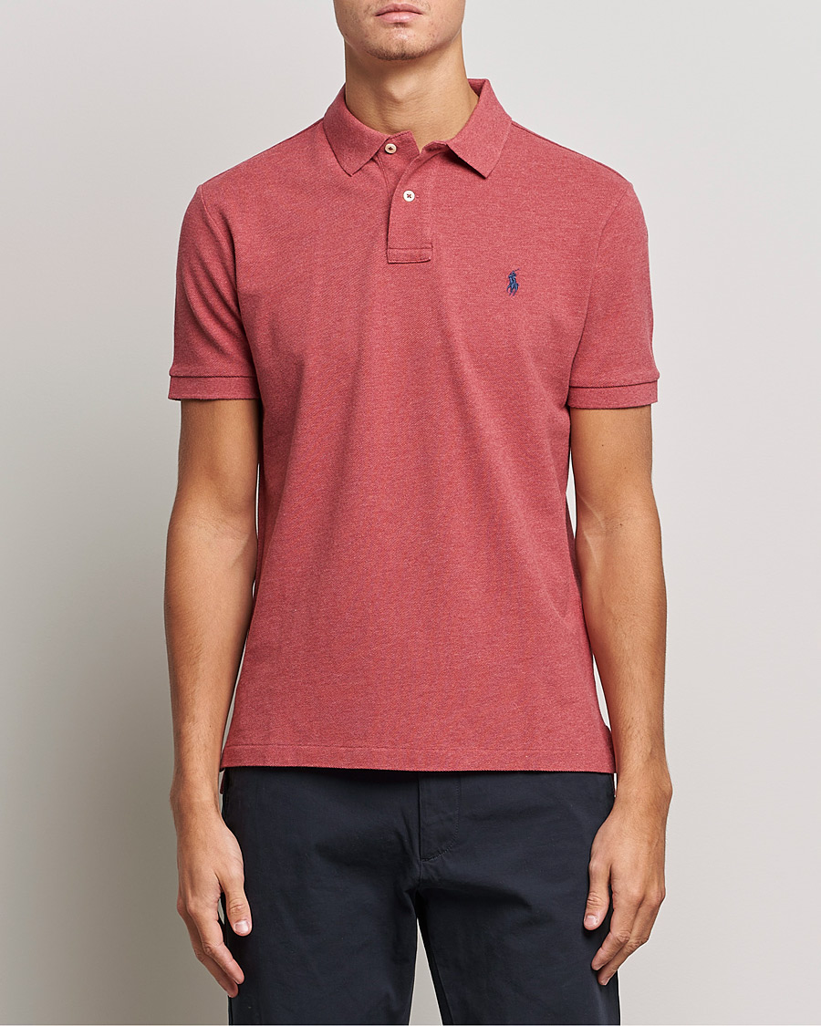 Uomini | Polo | Polo Ralph Lauren | Custom Slim Fit Polo Venetian Red Heather
