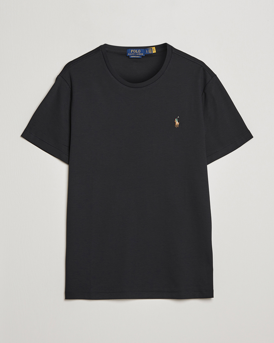 Uomini | T-shirt | Polo Ralph Lauren | Luxury Pima Cotton Crew Neck T-Shirt Black