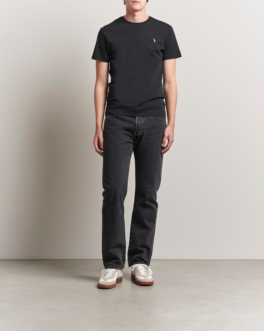 Uomini | T-shirt | Polo Ralph Lauren | Luxury Pima Cotton Crew Neck T-Shirt Black