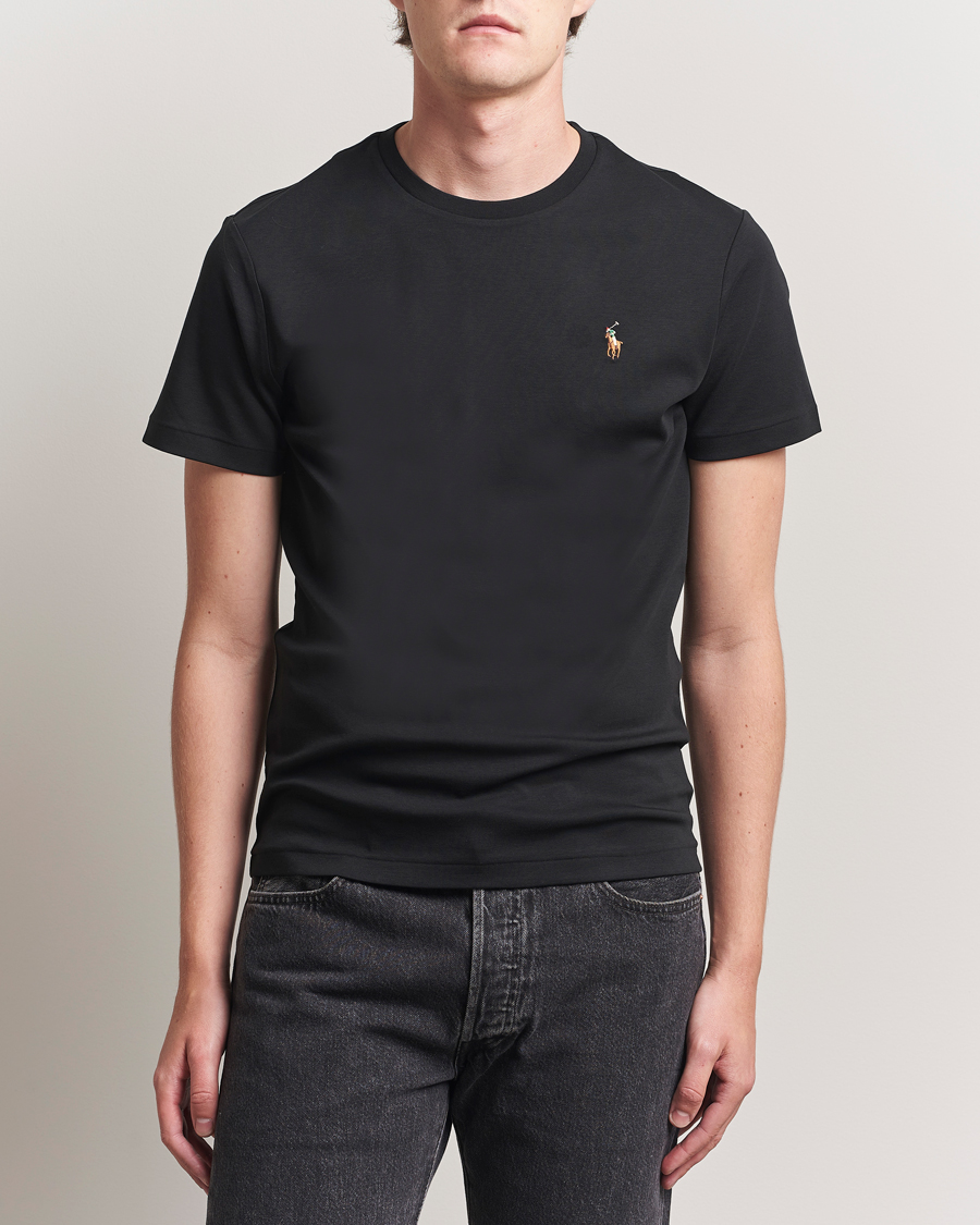 Uomini | T-shirt | Polo Ralph Lauren | Luxury Pima Cotton Crew Neck T-Shirt Black