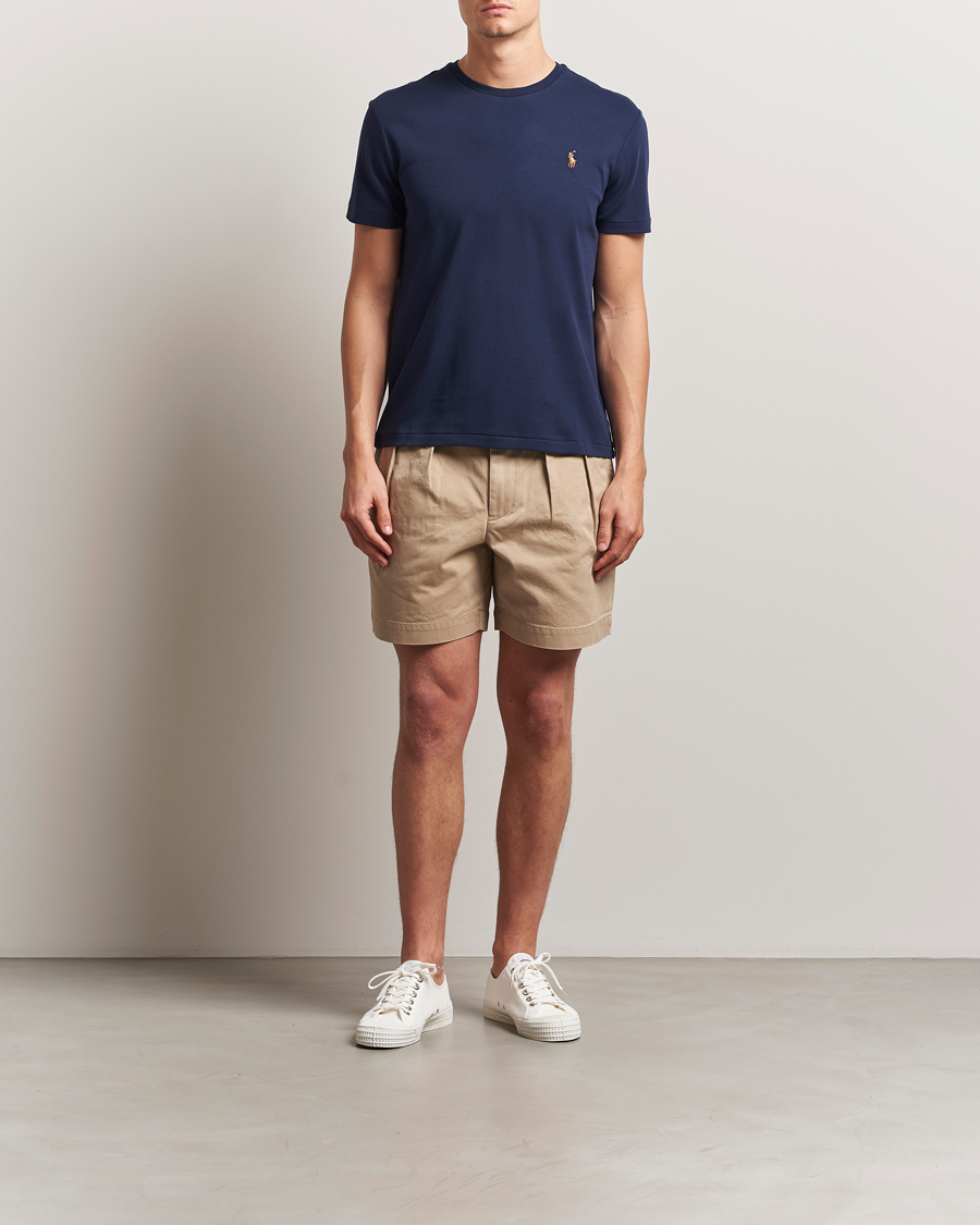 Uomini | T-shirt | Polo Ralph Lauren | Luxury Pima Cotton Crew Neck T-Shirt Refined Navy