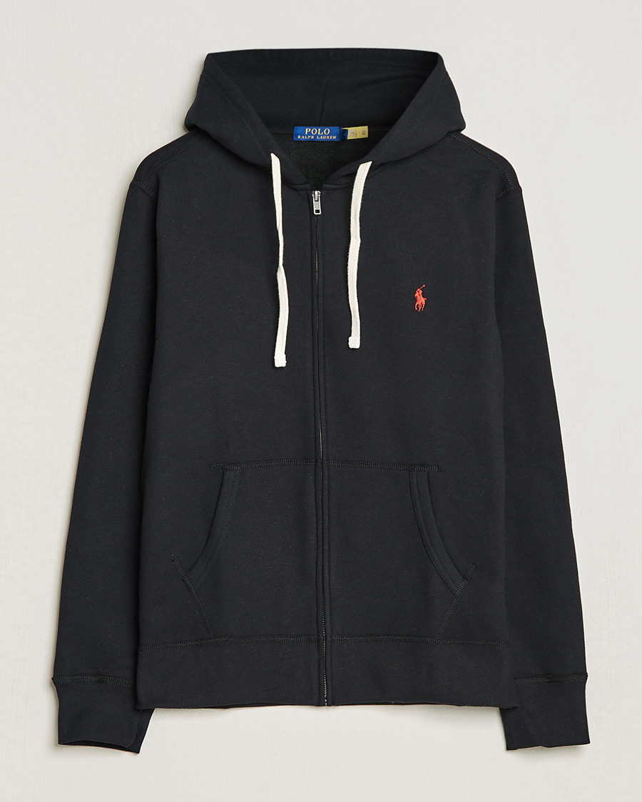Uomini | Maglieria | Polo Ralph Lauren | Fleece Full Zip Hoodie Polo Black