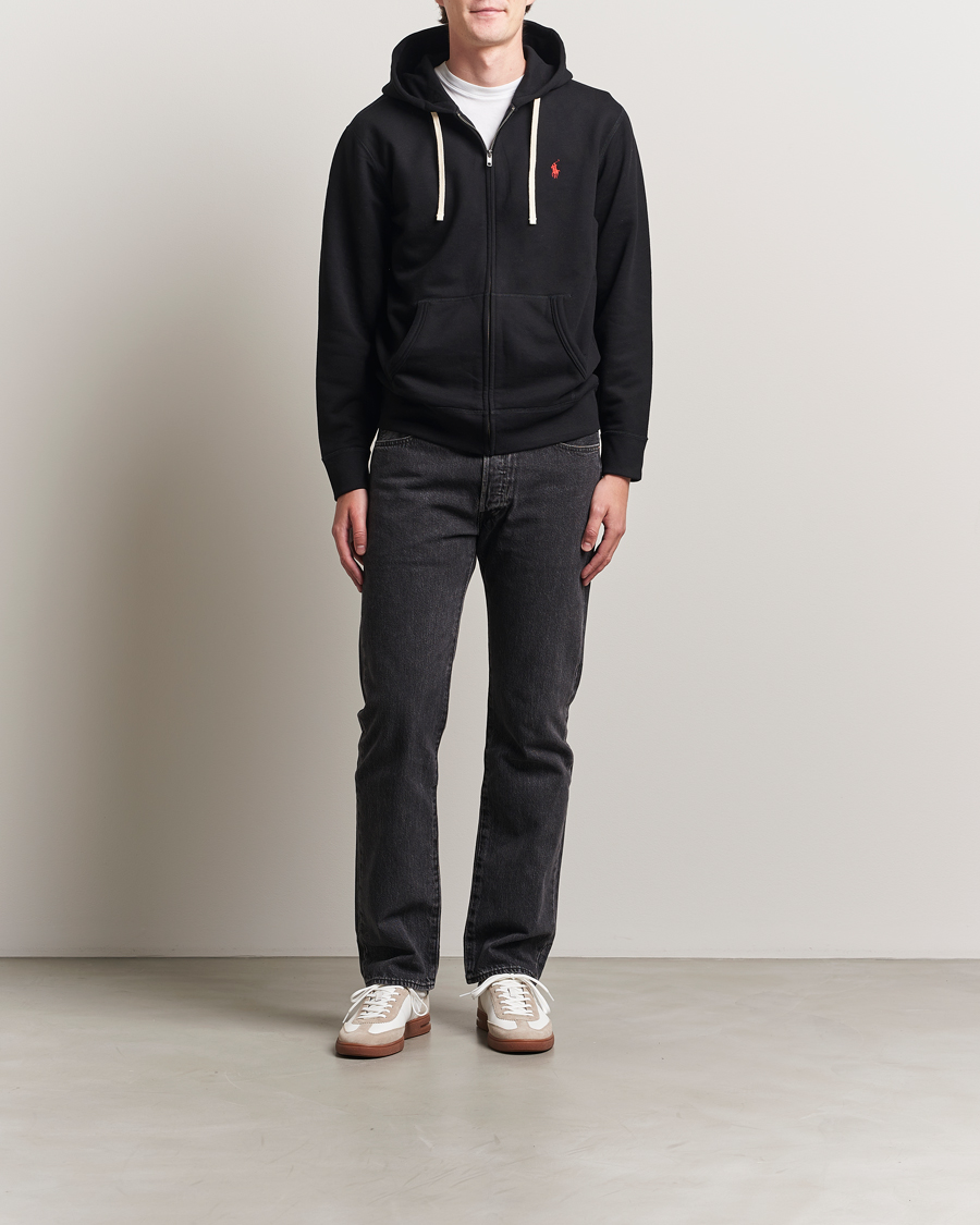 Uomini | Maglieria | Polo Ralph Lauren | Fleece Full Zip Hoodie Polo Black