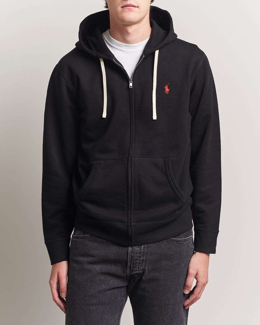 Uomini | Maglieria | Polo Ralph Lauren | Fleece Full Zip Hoodie Polo Black