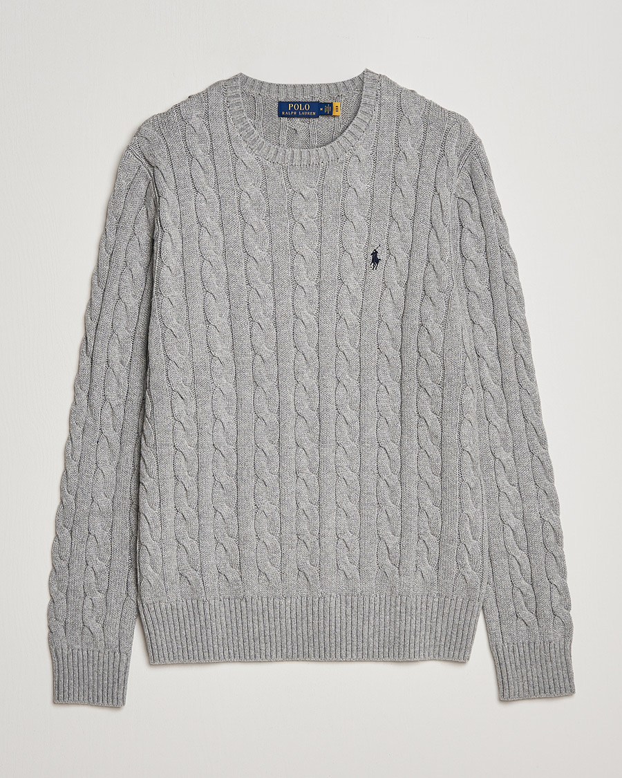 Uomini | Maglieria | Polo Ralph Lauren | Cotton Cable Pullover Fawn Grey Heather