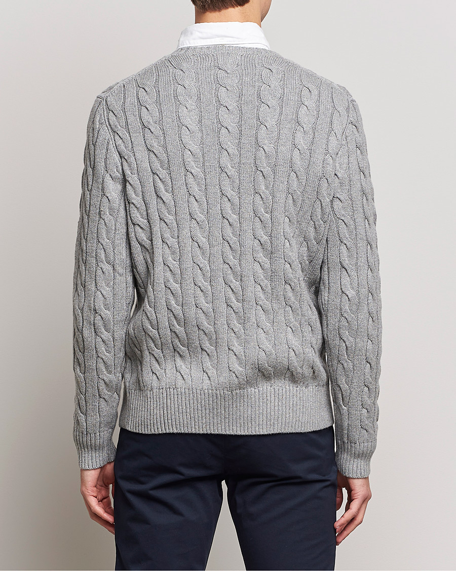 Uomini | Maglieria | Polo Ralph Lauren | Cotton Cable Pullover Fawn Grey Heather