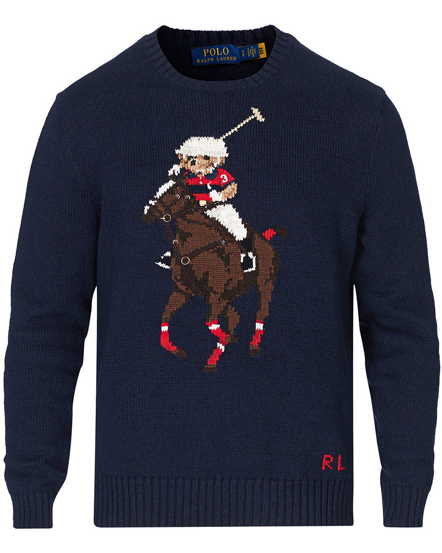 Uomini | Maglieria | Polo Ralph Lauren | Polo Player Bear Knitted Sweater Navy