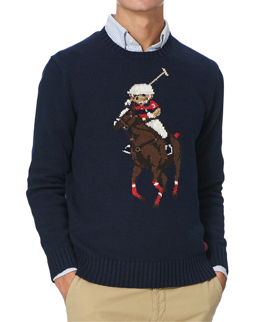 Uomini | Maglieria | Polo Ralph Lauren | Polo Player Bear Knitted Sweater Navy