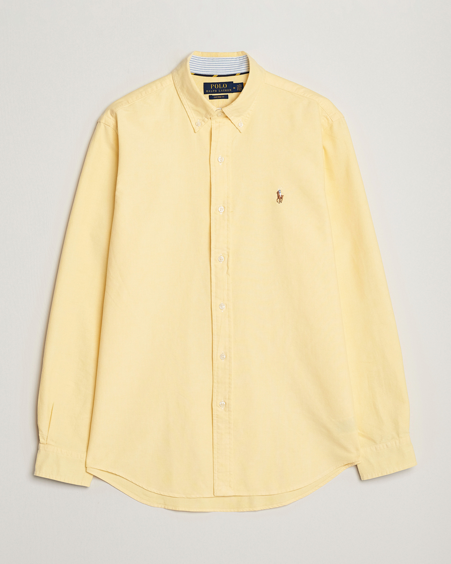 Uomini | Camicie | Polo Ralph Lauren | Custom Fit Oxford Button Down Shirt Yellow