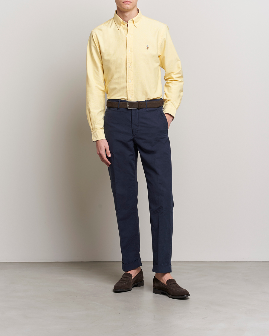 Uomini | Camicie | Polo Ralph Lauren | Custom Fit Oxford Button Down Shirt Yellow