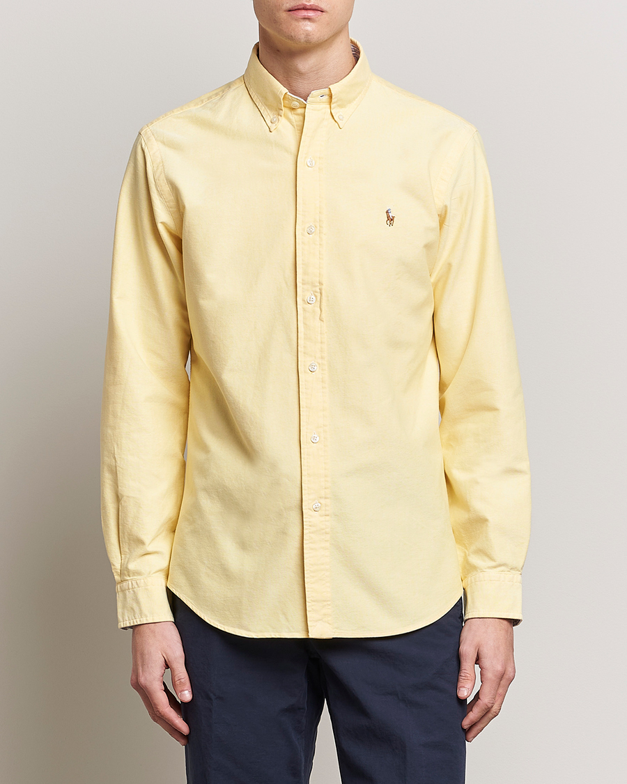 Uomini | Camicie | Polo Ralph Lauren | Custom Fit Oxford Button Down Shirt Yellow