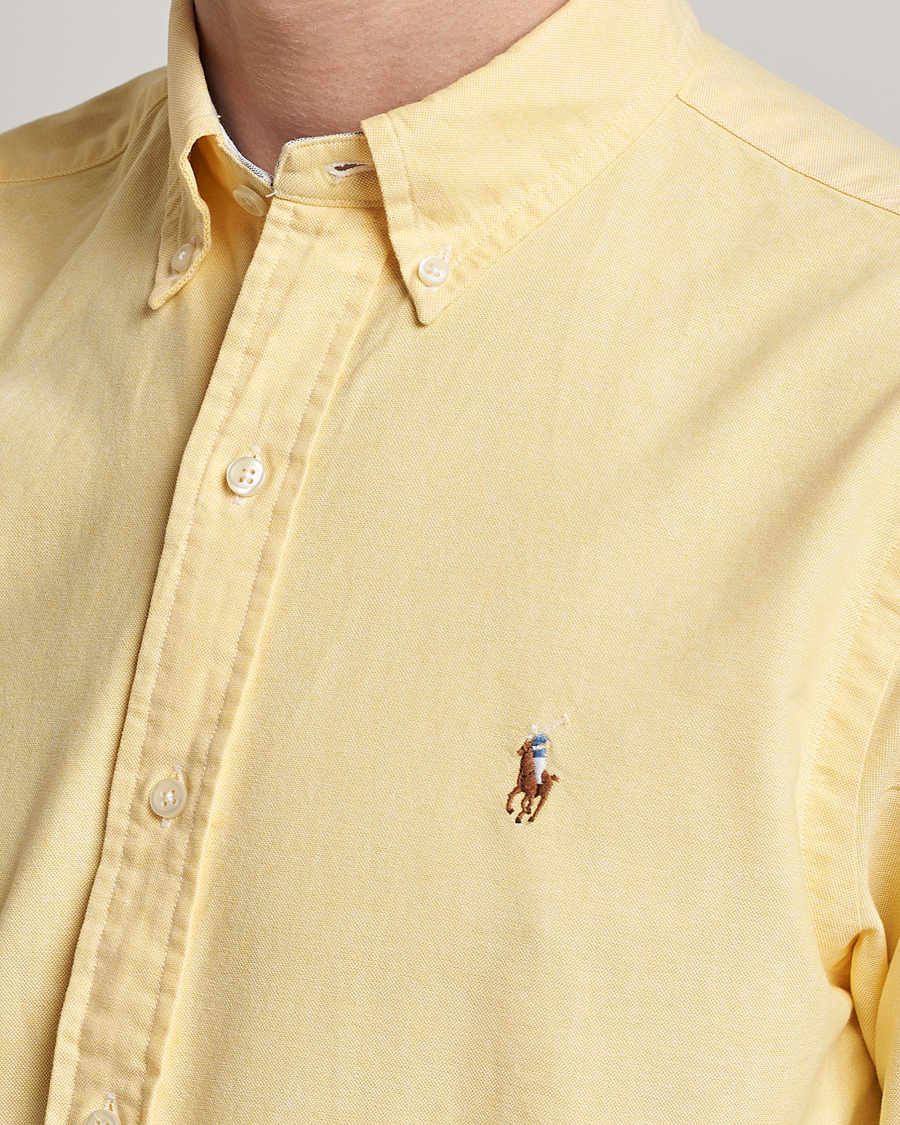 Uomini | Camicie | Polo Ralph Lauren | Custom Fit Oxford Button Down Shirt Yellow