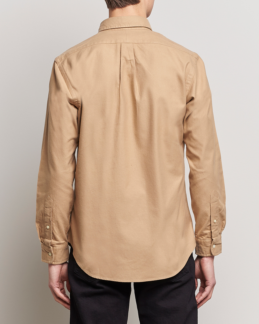 Uomini | Camicie | Polo Ralph Lauren | Custom Fit Brushed Flannel Shirt Vintage Khaki