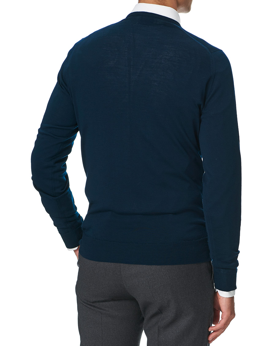 Uomini | Maglieria | John Smedley | Lundy Extra Fine Merino Crew Neck Orion Green