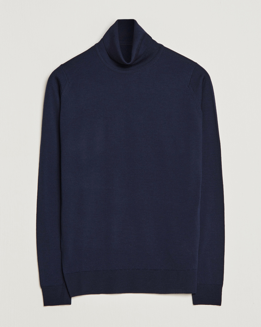 Uomini | Maglieria | John Smedley | Cherwell Extra Fine Merino Rollneck Midnight