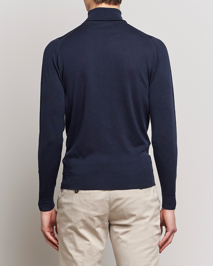 Uomini | Maglieria | John Smedley | Cherwell Extra Fine Merino Rollneck Midnight